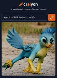 Size: 1162x1591 | Tagged: safe, imported from derpibooru, gallus, griffon, ai content, ai generated, gallusposting, generator:craiyon, grass, irl, photo, realistic, solo