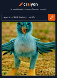 Size: 1162x1591 | Tagged: safe, imported from derpibooru, gallus, griffon, ai content, ai generated, gallusposting, generator:craiyon, irl, photo, realistic, solo