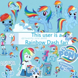 Size: 1080x1080 | Tagged: safe, artist:dm29, editor:twenty.one.dolls, imported from derpibooru, rainbow dash, rainbow dash (g3), earth pony, human, pegasus, pony, seapony (g4), equestria girls, my little pony: the movie, 20% cooler, best pony, best pony logo, blue background, blue ribbon, caption, carrot, cloud, cute, dashabetes, dashstorm, female, filly, filly rainbow dash, flying, food, football, funko, funko pop!, g3, heart pony, image macro, logo, multeity, open mouth, rainbow dash salutes, rainbow dash's cutie mark, seaponified, seapony rainbow dash, simple background, sleeping, species swap, sports, sticker, text, toy, wings, young, younger