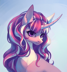 Size: 2400x2600 | Tagged: safe, artist:inarimayer, imported from derpibooru, oc, oc only, pony, unicorn, curved horn, horn, solo