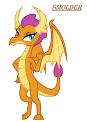 Size: 803x1119 | Tagged: safe, artist:hate-love12, imported from derpibooru, smolder, dragon, base used, dragoness, female, older, simple background, solo, transparent background