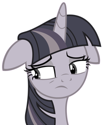 Size: 2772x3375 | Tagged: safe, artist:sketchmcreations, artist:wardex101, edit, edited edit, imported from derpibooru, twilight sparkle, alicorn, pony, fame and misfortune, bust, depressed, discorded, discorded twilight, female, floppy ears, frown, high res, horn, mare, portrait, sad, simple background, solo, sorrow, transparent background, twilight sparkle (alicorn), twilight tragedy, vector