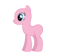 Size: 2800x2500 | Tagged: safe, artist:annesbouquetofflowers53, imported from derpibooru, earth pony, pony, bald, base, blue eyes, female, full body, g4, hooves, mare, official, pink coat, simple background, smiling, solo, standing, transparent background