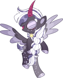 Size: 2326x2881 | Tagged: safe, artist:kurosawakuro, imported from derpibooru, oc, alicorn, pony, alicorn oc, base used, female, horn, mare, simple background, solo, transparent background, wings