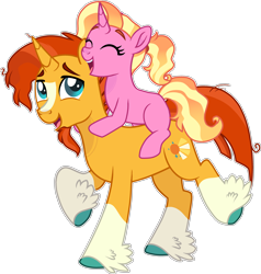 Size: 3466x3643 | Tagged: safe, artist:rickysocks, imported from derpibooru, luster dawn, sunburst, pony, unicorn, the last problem, base used, blaze (coat marking), coat markings, facial hair, facial markings, father and child, father and daughter, female, filly, foal, goatee, luster dawn is starlight's and sunburst's daughter, male, offspring, parent:starlight glimmer, parent:sunburst, parents:starburst, simple background, socks (coat markings), stallion, transparent background, unshorn fetlocks, younger