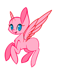 Size: 514x640 | Tagged: safe, artist:djdupstep15, imported from derpibooru, oc, oc only, alicorn, pony, bald, base, female, mare, simple background, smiling, solo, white background