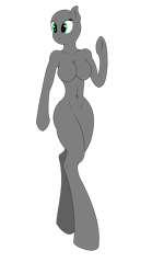 Size: 1897x3162 | Tagged: safe, artist:djdupstep15, imported from derpibooru, oc, oc only, anthro, earth pony, unguligrade anthro, arm hooves, bald, base, breasts, earth pony oc, featureless breasts, simple background, solo, transparent background