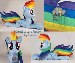 Size: 960x800 | Tagged: safe, artist:larsen toys, imported from derpibooru, rainbow dash, pegasus, pony, accessory, female, for sale, photo, plushie, pony plushie, solo