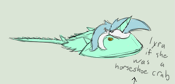 Size: 503x243 | Tagged: safe, imported from derpibooru, lyra heartstrings, 4chan, horseshoe crab, not salmon, solo, species swap, wat