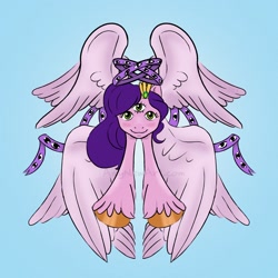 Size: 2048x2048 | Tagged: safe, artist:amynewblue, imported from derpibooru, pipp petals, pegasus, pony, seraph, angel, be not afraid, biblically accurate angels, g5, multiple eyes, multiple wings, not salmon, pippasprite, wat, wings