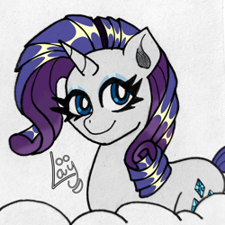 Size: 4096x4096 | Tagged: safe, artist:loolaymoon, imported from derpibooru, rarity, pony, unicorn, solo, traditional art