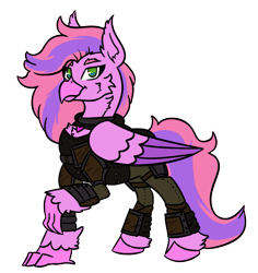 Size: 921x974 | Tagged: safe, artist:hiddenfaithy, imported from derpibooru, oc, oc only, oc:lilac, hippogriff, fallout equestria, armor, commission, simple background, transparent background