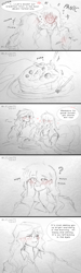 Size: 1200x4002 | Tagged: safe, artist:lzjian79, imported from derpibooru, sci-twi, sunset shimmer, twilight sparkle, human, comic:missing her, equestria girls, bed, blanket, blushing, comic, duo, duo female, eating, eyes closed, female, food, fork, glasses, lesbian, open mouth, open smile, pancakes, scitwishimmer, shipping, smiling, speech bubble, sunsetsparkle, traditional art