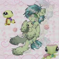 Size: 1600x1600 | Tagged: safe, artist:sandbarx3, imported from derpibooru, sandbar, turtle, cute, littlest pet shop, plushie, sandabetes