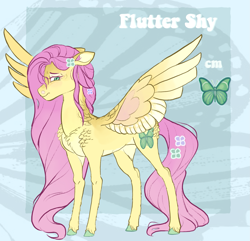 Size: 2303x2216 | Tagged: safe, artist:jadejellie, imported from derpibooru, fluttershy, pony, alternate cutie mark, chest fluff, floppy ears, solo, spread wings, wings