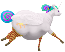 Size: 1400x1126 | Tagged: safe, artist:soobel, imported from derpibooru, princess celestia, alicorn, pony, chubbylestia, clothes, fat, female, mare, morbidly obese, obese, running, simple background, socks, solo, striped socks, transparent background