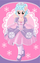 Size: 1600x2525 | Tagged: safe, artist:avchonline, imported from derpibooru, cozy glow, pegasus, semi-anthro, bipedal, blushing, canterlot royal ballet academy, clothes, cozybetes, curtsey, cute, disney, disney princess, dress, female, gloves, hoof shoes, jewelry, long gloves, looking at you, necklace, pantyhose, princess, princess shoes, princess sofia, regalia, shoes, smiling, smiling at you, sofia the first, solo, spread wings, tiara, timid, wings