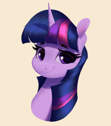Size: 2337x2647 | Tagged: safe, artist:aquaticvibes, imported from derpibooru, twilight sparkle, pony, unicorn, bust, female, mare, portrait, solo