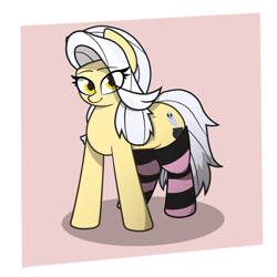 Size: 2160x2160 | Tagged: safe, artist:deltarainrum, imported from derpibooru, oc, oc only, earth pony, clothes, earth pony oc, female, socks, solo