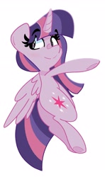 Size: 1571x2662 | Tagged: safe, artist:kindakismet, imported from derpibooru, twilight sparkle, alicorn, pony, female, g4.5, horn, mare, simple background, solo, twilight sparkle (alicorn), white background, wings