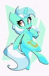 Size: 1636x2546 | Tagged: safe, artist:kindakismet, imported from derpibooru, lyra heartstrings, pony, unicorn, dock, female, horn, looking back, mare, simple background, solo, tail, tongue out, white background