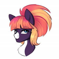 Size: 1920x1920 | Tagged: safe, artist:tanatos, imported from derpibooru, oc, oc only, oc:sunrise virture, pony, bust, portrait, simple background, solo, white background