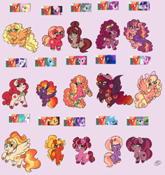 Size: 3576x3792 | Tagged: safe, artist:purfectprincessgirl, edit, imported from derpibooru, big macintosh, cheerilee, fluttershy, marble pie, maud pie, pinkie pie, princess cadance, princess celestia, princess luna, rainbow dash, rarity, starlight glimmer, sugar belle, sunset shimmer, trixie, twilight sparkle, oc, unnamed oc, alicorn, earth pony, pegasus, pony, unicorn, apron, ascot, bedroom eyes, big mac gets all the mares, blank expression, bow, cadmac, cape, celestimac, cheerimac, clothes, earth pony oc, ethereal mane, eyeshadow, female, filly, floral head wreath, flower, fluttermac, foal, freckles, glasses, glimmermac, gradient mane, grin, hair bow, hair tie, horn, jewelry, lunamac, macinmaud, makeup, male, marblemac, mare, necklace, offspring, parent:big macintosh, parent:cheerilee, parent:fluttershy, parent:marble pie, parent:maud pie, parent:pinkie pie, parent:princess cadance, parent:princess celestia, parent:princess luna, parent:rainbow dash, parent:rarity, parent:starlight glimmer, parent:sugar belle, parent:sunset shimmer, parent:trixie, parent:twilight sparkle, parents:cadmac, parents:celestimac, parents:cheerimac, parents:fluttermac, parents:glimmermac, parents:lunamac, parents:macinmaud, parents:marblemac, parents:pinkiemac, parents:rainbowmac, parents:rarimac, parents:shimmermac, parents:sugarmac, parents:trixmac, parents:twimac, pegasus oc, peytral, pigtails, pink background, pinkiemac, poofy mane, rainbowmac, rarimac, screencap reference, shimmermac, shipping, simple background, smiling, stallion, starry mane, straight, sugarmac, tail, tail bow, tail bun, tongue out, trixmac, twimac, twintails, unicorn oc, unshorn fetlocks