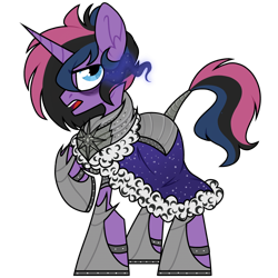 Size: 1600x1600 | Tagged: safe, artist:moonert, imported from derpibooru, oc, oc only, pony, unicorn, clothes, ear fluff, hoof shoes, horn, male, peytral, raised hoof, simple background, solo, stallion, transparent background, unicorn oc