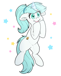 Size: 2700x3350 | Tagged: safe, artist:fluffyxai, imported from derpibooru, oc, oc only, oc:nine the divine, original species, plush pony, unicorn, plushie, simple background, solo, transformation, transparent background