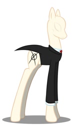 Size: 800x1263 | Tagged: artist needed, source needed, safe, imported from twibooru, oc, oc only, pony, clothes, image, necktie, needs more jpeg, slenderman, slendermane, slenderpony, solo, suit