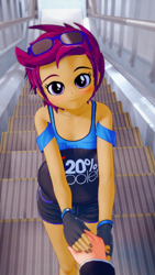 Size: 1080x1920 | Tagged: safe, artist:ratachu666, imported from derpibooru, scootaloo, human, equestria girls, 3d, cute, holding hands, koikatsu, looking at you, offscreen character, pov, solo focus