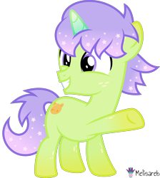 Size: 4000x4463 | Tagged: safe, artist:melisareb, imported from derpibooru, part of a set, oc, oc:gummy (kleptocorns), pony, unicorn, .svg available, absurd resolution, colt, crossover, foal, freckles, gradient hooves, gradient mane, gradient tail, kleptocorns, male, raised hoof, simple background, smiling, solo, tail, transparent background, vector