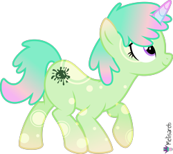 Size: 4511x4000 | Tagged: safe, artist:melisareb, imported from derpibooru, part of a set, oc, oc:midori (kleptocorns), pony, unicorn, .svg available, absurd resolution, crossover, female, gradient hooves, gradient mane, gradient tail, kleptocorns, looking up, mare, simple background, solo, tail, transparent background, vector