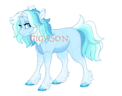 Size: 2900x2300 | Tagged: safe, artist:gigason, imported from derpibooru, oc, oc:aquamarine, earth pony, pony, female, magical gay spawn, mare, obtrusive watermark, offspring, parent:double diamond, parent:sky stinger, simple background, solo, transparent background, watermark