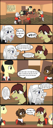 Size: 1280x3075 | Tagged: safe, artist:mr100dragon100, imported from derpibooru, oc, oc:thomas the wolfpony, bat pony, earth pony, pegasus, undead, unicorn, vampire, comic:a house divided, adam (frankenstein monster), comic, dark forest au's dr. jekyll and mr. hyde, dark forest au's dracula, dark forest au's matthew, dark forest au's phantom of the opera (erik), dining room, griffin (character)