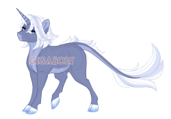 Size: 3600x2500 | Tagged: safe, artist:gigason, imported from derpibooru, oc, oc only, oc:salt pan, pony, unicorn, female, mare, obtrusive watermark, offspring, parent:hoo'far, parent:rare find, simple background, solo, transparent background, watermark