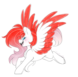 Size: 3471x3450 | Tagged: safe, artist:twisted-sketch, imported from derpibooru, oc, oc only, oc:making amends, pegasus, blushing, simple background, solo, white background