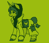 Size: 160x140 | Tagged: safe, artist:brainiac, imported from derpibooru, oc, oc:tin foil, unicorn, animated, fallout equestria:all things unequal (pathfinder), fallout equestria:all things unequal sprites (set), female, gif, healer, mare, oracle, pixel art, solo, true res pixel art