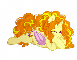 Size: 700x540 | Tagged: safe, artist:snejnya, imported from derpibooru, adagio dazzle, pony, commissioner:iv's, female, horn, one eye closed, ponified, solo, vector, wink