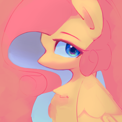 Size: 2068x2068 | Tagged: safe, artist:rainsketch, imported from derpibooru, fluttershy, pegasus, cute, daaaaaaaaaaaw, shyabetes, solo