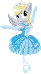 Size: 1161x2080 | Tagged: safe, artist:avchonline, imported from twibooru, derpy hooves, pegasus, pony, semi-anthro, ballerina, ballet, ballet slippers, beautiful, bipedal, canterlot royal ballet academy, clothes, derparina, female, gloves, happy, image, jewelry, long gloves, mare, png, simple background, smiling, tiara, tights, transparent background, tutu