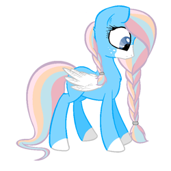 Size: 660x660 | Tagged: safe, artist:djdupstep15, imported from derpibooru, oc, oc only, pegasus, pony, braid, female, mare, pegasus oc, simple background, solo, white background, wings