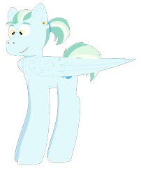 Size: 765x948 | Tagged: safe, artist:melodic-melodrama, imported from derpibooru, oc, oc only, oc:spindrift splash, pegasus, pony, ear piercing, earring, jewelry, male, offspring, parent:sky stinger, parent:vapor trail, parents:vaporsky, piercing, simple background, solo, stallion, transparent background