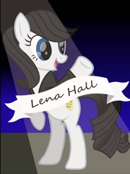 Size: 698x930 | Tagged: safe, artist:thunder-blur, imported from derpibooru, oc, oc:midnight radio, pony, 2018, bipedal, lena hall, ponified