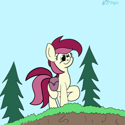 Size: 2000x2000 | Tagged: safe, artist:dafiltafish, imported from derpibooru, roseluck, earth pony, pony, atg 2022, bag, newbie artist training grounds, saddle bag