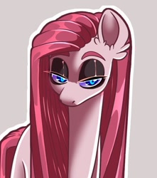 Size: 518x586 | Tagged: safe, artist:unfinishedheckery, imported from derpibooru, pinkie pie, earth pony, pony, bedroom eyes, digital art, female, looking at you, mare, pinkamena diane pie, simple background, solo