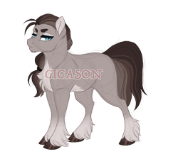 Size: 2900x2600 | Tagged: safe, artist:gigason, imported from derpibooru, oc, oc only, oc:silver tongue, earth pony, pony, magical gay spawn, male, obtrusive watermark, offspring, parent:doctor caballeron, parent:doctor whooves, simple background, solo, stallion, transparent background, watermark