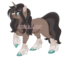 Size: 2900x2300 | Tagged: safe, artist:gigason, imported from derpibooru, oc, oc only, oc:turquoise, oc:turquoise_(gigason), pony, unicorn, female, magical gay spawn, mare, obtrusive watermark, offspring, parent:doctor caballeron, parent:rare find, simple background, solo, transparent background, watermark