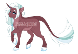 Size: 3330x2300 | Tagged: safe, artist:gigason, imported from derpibooru, oc, oc only, oc:hellebore, pony, unicorn, female, magical lesbian spawn, mare, obtrusive watermark, offspring, parent:rare find, parent:starlight glimmer, simple background, solo, transparent background, watermark