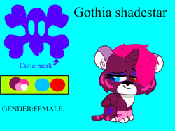 Size: 960x720 | Tagged: safe, artist:midnightiullisions, editor:wonderwolf51, imported from derpibooru, oc, oc:gothia shadestar, big cat, tiger, my little pony: pony life, cutie mark, g4.5, horn, reference sheet, skull, solo, wings